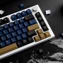 Blue Samurai Keycaps 129 Keys, Cherry Profile Dye Sublimation Keycaps for Gaming Keyboard, PBT Customized keycaps Set with Puller for Cherry Mx Switches Mechanical Keyboard