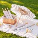 24 Pack 33 Inch White Paper Umbrellas for Wedding