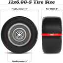 1PZ 11x6.00-5 Flat Free Tires Zero Turn Solid Mower Front Tires 11x6-5