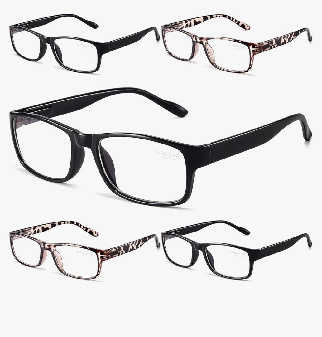 Gaoye Professional Reading Glasses for All Day - Computer Readers with Blue Light Protection - Value Pack