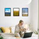 OMISHE 6 Pack 5.5x8.5 Picture Frame Black for Wall Hanging or Tabletop, 5.5 x 8.5 Frame Composite Wood Wall Gallery Photo Frame, Black