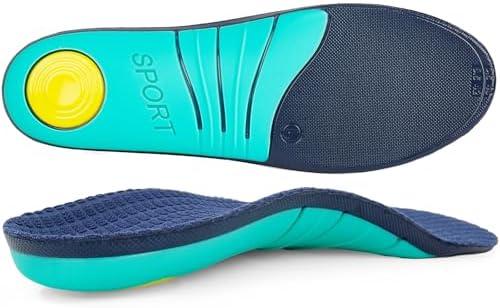 Plantar Fasciitis Relief Shoe Insoles for Men & Women, 220+lbs TPU Arch Support Inserts, Running Athletic Gel Shoe Insole, Trim-Ready Boot Work Orthotic Inserts for Foot Pain