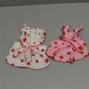 Dog Dresses for Small Dogs Girl Female Clothes Cat Clothes Cat Dress Cute Cotton Extra Small Summer Clothes Bow Decor Printed Strawberry Dog Birthday Outfit Puppy Clothes XS