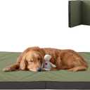 Outdoor Dog Bed - Waterproof, Portable, Foldable, Cooling, Orthopedic for Large Dogs - 35" All Weather (Olive Green)