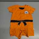 Baby Boys' 2 Pack Short Sleeve Romper Toddler Cartoon Onesie Outfits (3-6 Months, Orange/Blue)