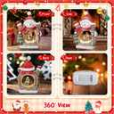 Snowman Christmas Decorations Classic Resin Snowman Figurines with LED Lights, Ideal Indoor Decorations for Home That Can be Used for Christmas Table Decor