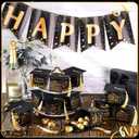 Crtiin 100 Pcs Graduation Candy Boxes with Tassel Graduation Party Favors 2026 Graduation Gifts Graduation Decorations Grad Cap Candy Box for Candy Biscuit Chocolate Supplies (Black and Gold)