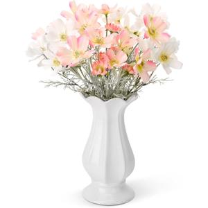 2 x 6 Pcs 23.6 Inch Pink White Artificial Flowers Cosmos for Vase