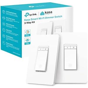 Kasa Smart 3 Way Dimmer Switch KIT, Dimmable Light Switch Compatible with Alexa, Google Assistant and SmartThings, Neutral Wire Needed, 2.4GHz, ETL Certified, No Hub Required, White (KS230 KIT v2)