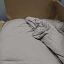 Litanika Comforters Oatmeal Oversized King Size, 3 Pieces Lightweight Solid Bedding Comforter Set, All Season Fluffy Bed Set (120x98In Comforter & 2 Pillowcases)