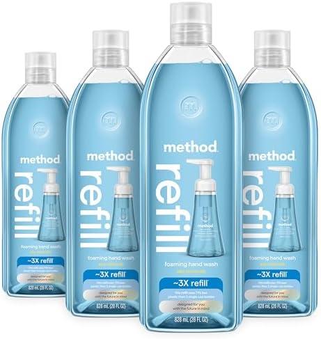 Method Foaming Hand Soap Refill, Sea Minerals, Recyclable Bottle, Biodegradable Formula, 28 fl oz (Pack of 3) (Packaging May Vary) Method Foaming Hand Soap Refill, Sea Minerals, Recyclable Bottle, Biodegradable Formula, 28 fl oz (Pack of 3) (Packaging May Vary)