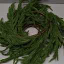 1 Pcs 6 FT Artificial Norfolk Garlands Real Touch Christmas Pine Wreaths Hanging Ornament Faux Xmas Greenery Decorations for Table, Mantle, Wall, Window, Indoor, Outdoor (1PC A, 6FT)