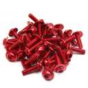 Red Painted Motorcycle Fairing Fastener Hexagon Bolts Screws M6 Thread, Pack of 40