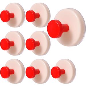2 x 8 Pack Suction Cup Hooks, No Drill Bathroom Hooks for Glass & Tile | Reusable waterproof suction hooks for towels, robes and accessories on smooth glass, mirrors, tile and metal.