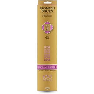 Gonesh - Extra Rich Scented Incense Sticks - Non-Toxic 10 Slow Burn Aromatic Sticks - LOVE - 100 Pack