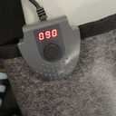 Heated Floor Mat Under Desk for Foot Warmer - Wider 110V Adjustable Temperature Electric Space Heaters Heating Pad - Carbon Crystal & Energy Saving Feet Warmers for Office,Home (Black Gray)