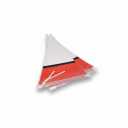 Oudain 6 Pieces 59 ft Cartoon Animation Party Decorations Pennant Banners Red Black and White Pennant Birthday Party Supplies Triangle Flag Garland