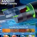WiFi Automatic Fish Feeder for Aquarium: App-Controlled Auto Feeders for Tank Turtle Pond Betta with Water Temperature Monitoring & Alarm, Timed Auto-Feeding for Flake Pellet Vacation Weekend