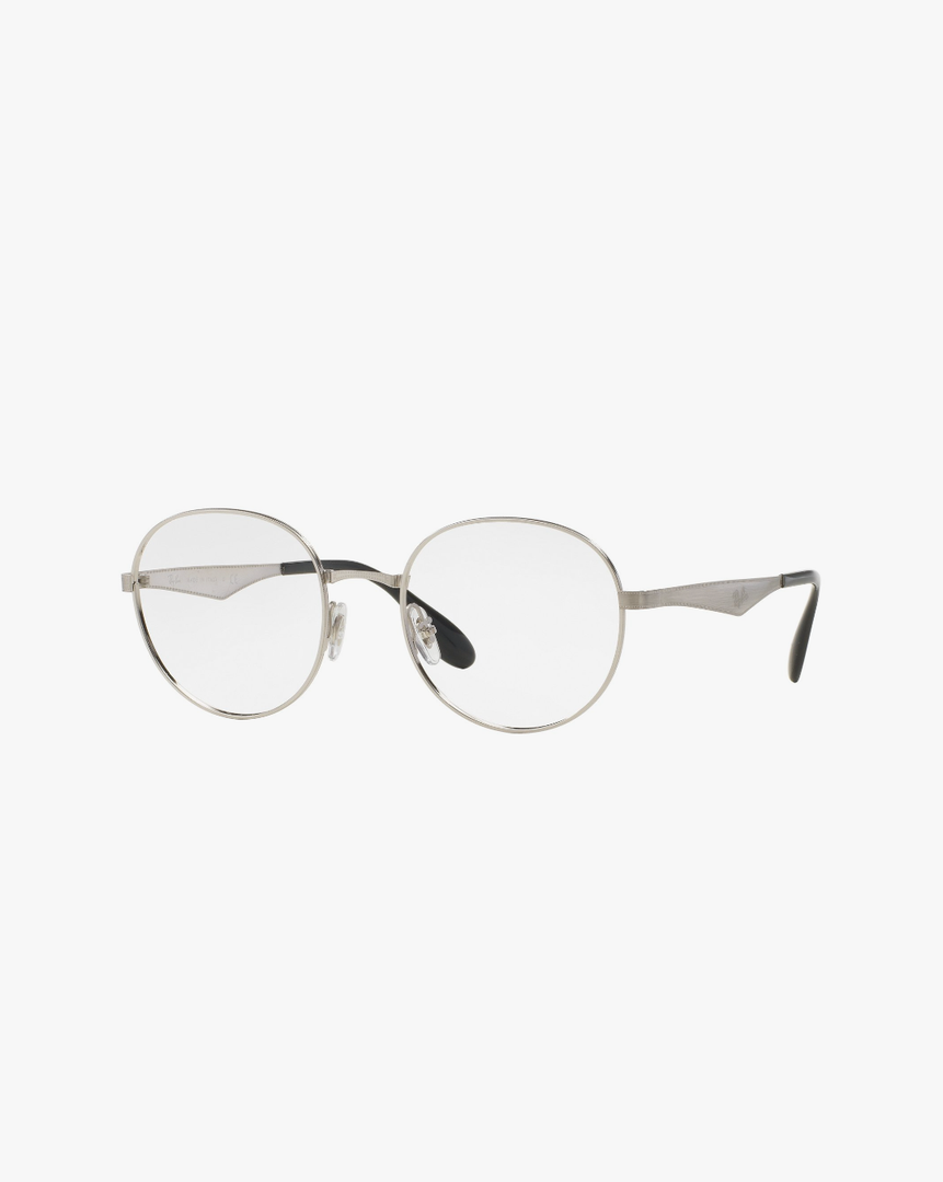 Ray-Ban RX6343 - 2595 Eyeglasses Silver Frame 47mm w/ Clear Demo Lens