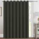 H.VERSAILTEX Blackout Patio Curtains 100 x 96 Inches for Sliding Door Extral Wide Blackout Curtain Panels Thermal Insulated Room Divider - Grommet Top, 8' Tall by 8.5' Wide - Olive