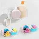 4-Pack Plastic Bath Toy Storage for Bathtub  Bath Toy Holder Organizer with Scoop, Clear Bathtub Toy Storage Shower Caddy for Kids & Baby