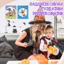 Cindeer 6 Packs 8 x 10 Inches Halloween Pre Drawn Canvas for Adult Framed Pumpkin Witch Bundle Stretched Painting Canvas DIY Halloween Acrylic Pouring and Oil Painting Party Favor(Normal)