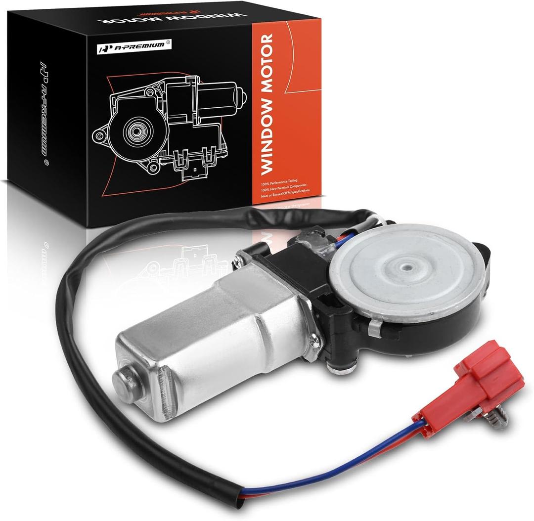 A-Premium Front Left Power Window Lift Motor Compatible with Dodge Ramcharger D150 D250 D350 W150 W250 W350 1990 1991 1992 1993, Driver Side, 2 Pins, Replace# 55154645