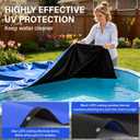 28FT Round Winter Pool Cover 500D Extra Thick Above Ground Pool Cover Blue
