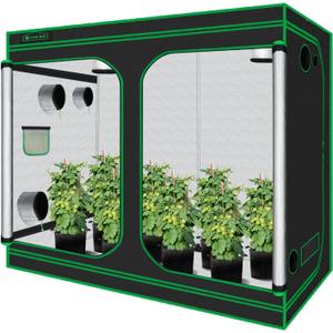 Grow Tent 96"x48"x78" 600D Mylar Hydroponic Indoor Grow Tent with Observation Window, Removable Floor Tray and Tool Bag for Indoor Plant Growing 8x4