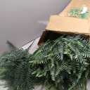 Outdoor Fake Hanging Fern Artificial Hanging Ferns 2 Pack, Large Faux Boston Fern Bushes, UV Resistant Outdoor Hanging Plants for Front Porch, Patio & Indoor Decor