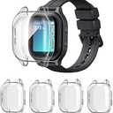 Valband 4 Packs Screen Protector Compatible with Gabb Watch 2/1 Ultra Slim Soft Full Cover Case for Gabb Kids Watch,(NOT Compatible with Gabb Watch 3e/3), Set of 3