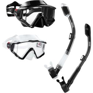 Aegend Snorkeling Gear for Adults Youth Kids, Snorkel Mask with Top Dry Valve - Panoramic View Anti-Leak and Anti-Fog with Mesh Bag for Snorkeling, Scuba Diving, Freediving & Swimming
