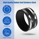 Therwen 2 Pcs 6 Inch Dust Control Flex Cuff with Adjustable Hose Clamps, Flexible PVC Coupling with Stainless Steel Clamps, Black Hose Connector Ports