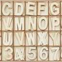 Bright Creations Unfinished Wooden Letters and Numbers, Storage Tray, 2 Inch Alphabet (144 Pieces) - Unfinished Wood Letters