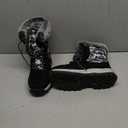 COOJOY Womens Waterproof Winter Snow Boots Warm Shoes Furry Mid Calf Lightweight Walking Hiking Booties (9, Camo Black)