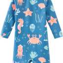 UMELOK Baby Boy Swimsuit UPF 50+ Sun Protection Rash Guard Swimwear (Blue)