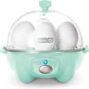 DASH Rapid Egg Cooker: 7 Egg Capacity Electric Egg Cooker for Hard Boiled Eggs, Poached Eggs, Scrambled Eggs, or Omelets with Auto Shut Off Feature - Aqua