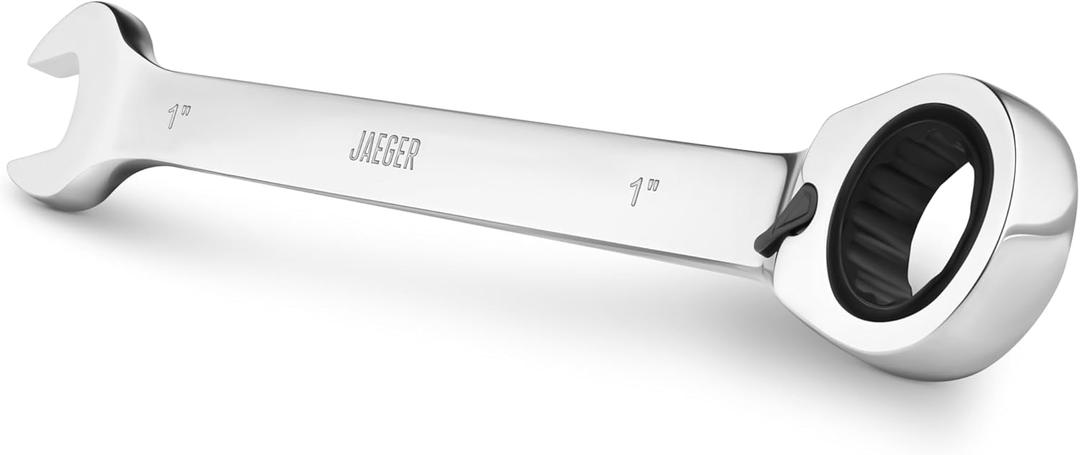 Jaeger 1 Inch Reversible TIGHTSPOT 12-Point Ratcheting Combination Wrench, Tight Spaces, 90-Tooth