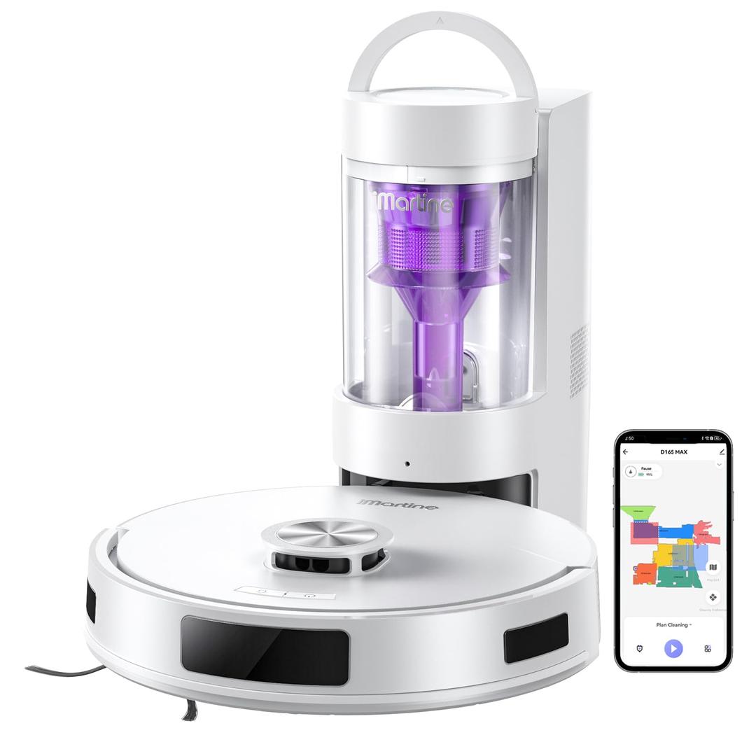 Robot Vacuum and Mop Combo, Robot Vacuum Cleaner with Bagless Self Emptying Station, 18000Pa Suction, LiDAR Navigation, ideal for Pet Hair, Carpet & Hard Floor, Compatible with App/Alexa/Voice Control, Purple