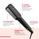 REVLON Ceramic Coated 2" Flat Iron - Fast Heating Hair Straightener for Quick and Smooth Results, Plus Travel Friendly (Black) (2 Inch PLATES)