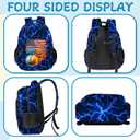 Baseball Backpack for Kids,School Bookbag Large Capacity Adjustable Bookbag Durable Lighting Multi Pockets School Bag Daypack Travel (Baseball)