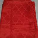 SASTYBALE Rectangular Tablecloth Damask Table Cloth, Water Resistant & Wrinkle Free Polyester Table Cover for Kitchen Dining Tabletop Use (Rectangle, 60" x 102" (8-10 Seats), Red)