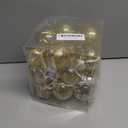 XmasExp 32ct Christmas Ball Ornaments Set -Gold Clear Plastic Shatterproof Xmas Tree Ball Decorations Hanging Baubles for Holiday Decor (1.97 inches, 2.36 inches, 2.76 inches, 3.15 inches)