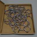 Heavy Duty S Hooks for Hanging, 4-Inch Ceiling Hooks with Lock, Secure Storage for Plants, Kitchen Utensils, Bags, Clothes, Towels (Silver, 20 pcs)