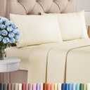 Queen Size 4 Piece Sheet Set - Comfy Breathable & Cooling Bed Sheets Set - Hotel Luxury Bedding for Women, Men, Kids, Teens, Boys & Girls - Deep Pockets, Soft and Wrinkle Free - Oeko-Tex - Off White