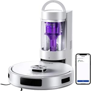 Robot Vacuum and Mop Combo with Bagless Self-Emptying Station, 18000Pa Suction Robotic Vacuum, LiDAR Navigation, Ideal for Pet Hair, Carpet & Hard Floor, Compatible with App/Alexa/Voice Control