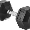 Rubber Hex Dumbbell Hand Weight 40LB, 1 Piece