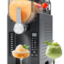 Slushie Machine No Ice Needed, Slushy Machine for Home, Frozen Drink Maker with 6 Preset Programs for Margaritas, Frappés, Milk Shake and More, LED Display, Auto Clean, Black, 1 Pack+6 Modes
