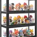 VEVOR Display Cabinet with Acrylic Doors, 68 in Tall 5-Tier Curio Cabinet, Natural Wooden Fame, Collectibles Toy Organizers Rack & Display Case, Bookshelf for Home, Office, Playroom, Living Room