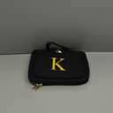 Personalized Gifts for Women, Initial Toiletry Bag Hanging Travel Organizer & Makeup Cosmetic Bag with Embroidery Letter Teacher Appreciation Gift Birthday Mothers Day Gifts for Mom Wife Friend Sister